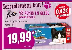 Norma Purina felix 48 repas en gelée pour chats offre