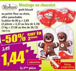 Norma Rohan moulage en chocolat petit biscuit offre