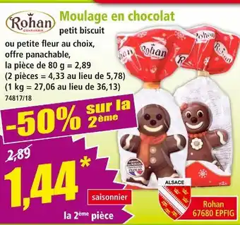 Norma Rohan moulage en chocolat petit biscuit offre