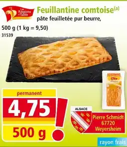 Norma Les régions à table feuillantine comtoise offre