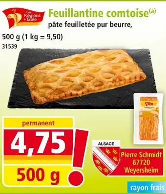 Norma Les régions à table feuillantine comtoise offre