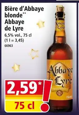 Norma Abbaye de lyre bière d'abbaye blonde offre