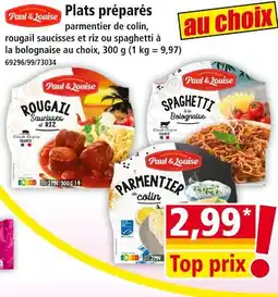 Norma Paul & louise plats préparé offre