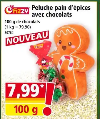 Norma Fizzy peluche pain d'épices avec chocolats offre
