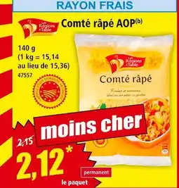 Norma Les régions à table comté râpé aop offre