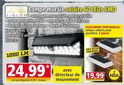 Norma I-glow lampe murale solaire 60 leds smd offre