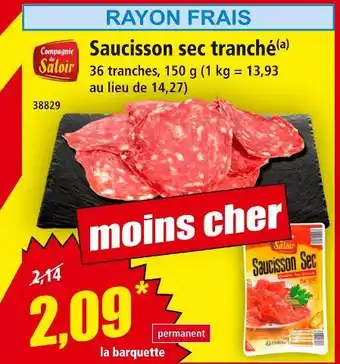 Norma Compagnie saloir saucisson sec tranché offre