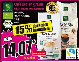 Norma Bio sonne café bio en grains espresso offre