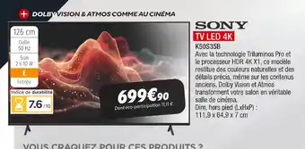 Extra Sony tv led 4k offre