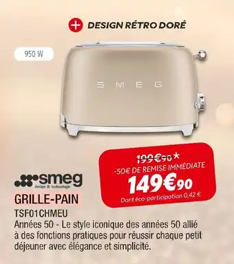Extra Smeg grille-pain offre
