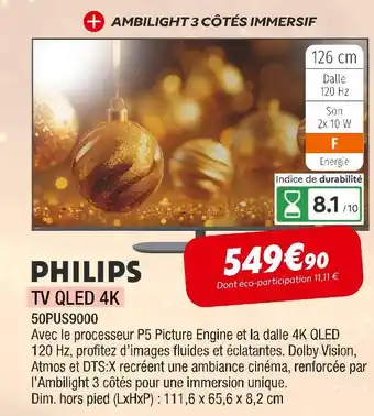 Extra Philips tv qled 4k offre