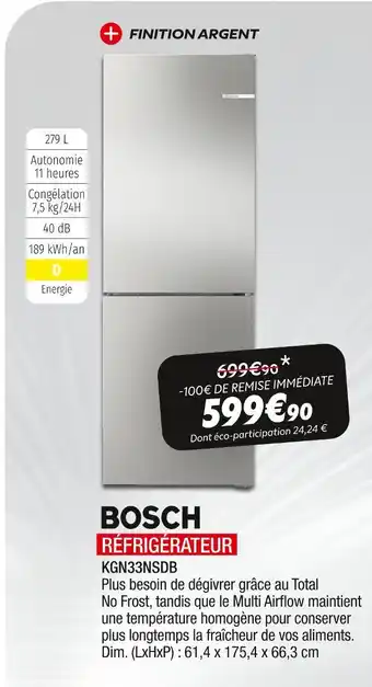 Extra Bosch réfrigérateur offre
