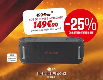 Extra Lg enceinte bluetooth offre