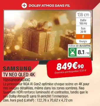 Extra Samsung tv neo qled 4k offre