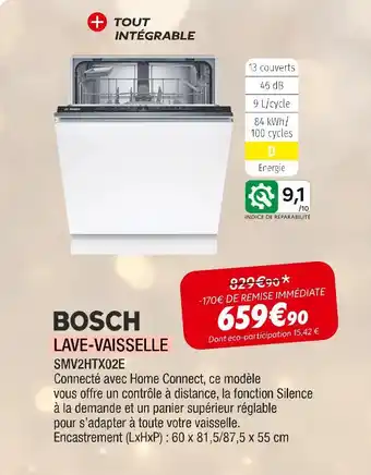 Extra Bosch lave-vaisselle offre