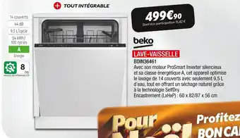 Extra Beko lave-vaisselle offre