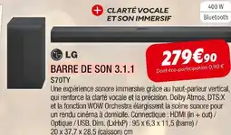 Extra Lg barre de son 3.1.1 offre