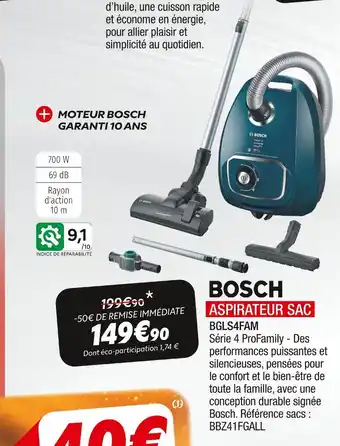 Extra Bosch aspirateur sac offre