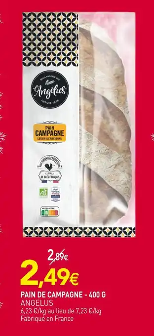 naturéO Angelus pain de campagne offre
