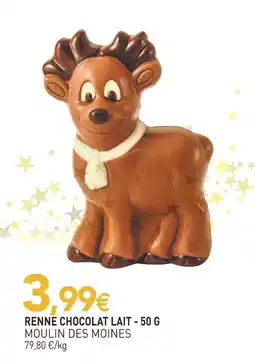 naturéO Moulin des moines renne chocolat lait - 50 g offre