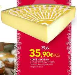 naturéO Les petites laiteries comté 24 mois bio offre