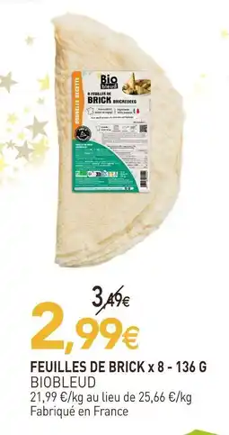 naturéO Biobleud feuilles de brick offre