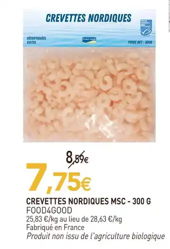 naturéO Food4good crevettes nordiques msc offre