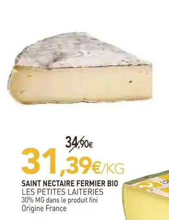 naturéO Les petites laiteries saint nectaire fermier bio offre