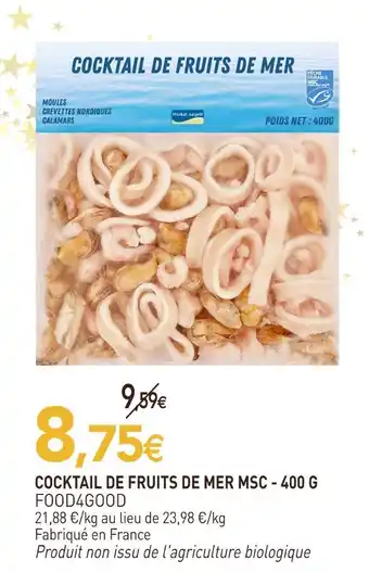 naturéO Food4good cocktail de fruits de mer msc offre