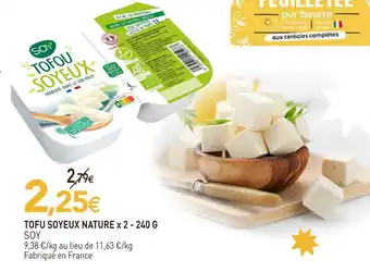 naturéO Soy tofu soyeux nature x 2 offre
