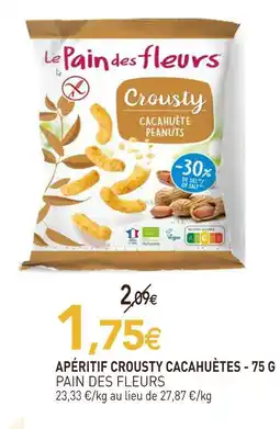 naturéO Pain des fleurs apéritif crousty cacahuètes - 75 g offre