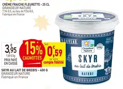 naturéO Grandeur nature skyr au lait de brebis - 400 g offre