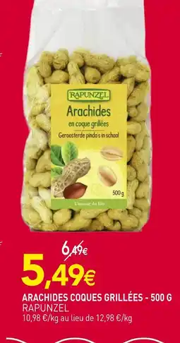 naturéO Rapunzel arachides coques grillées offre