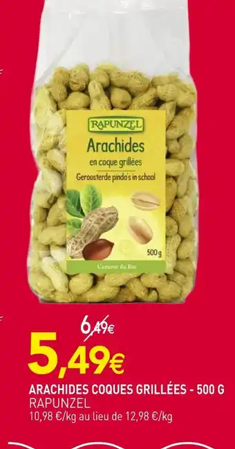 naturéO Rapunzel arachides coques grillées offre