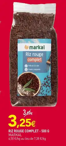 naturéO Markal riz rouge complet - 500 g offre