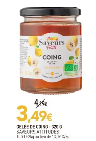 naturéO Saveurs attitudes gelée de coing - 320 g offre