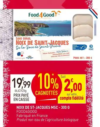 naturéO Food4good noix de saint-jacques msc offre