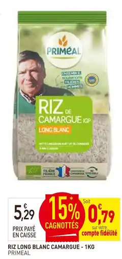naturéO Primeal riz long blanc camargue - 1kg offre