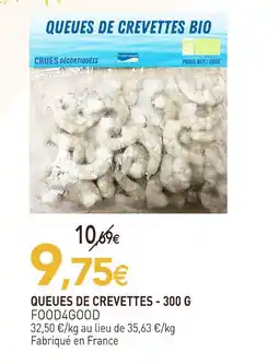 naturéO Food4good queues de crevettes bio offre