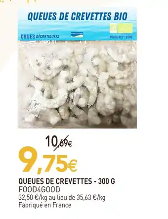 naturéO Food4good queues de crevettes bio offre