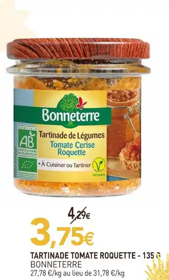 naturéO Bonneterre tartinade tomate roquette offre