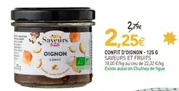 naturéO Saveurs et fruits confit d'oignon - 125 g offre
