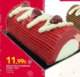 naturéO Aquibio bûche vanille framboises 8 parts - 550 g offre