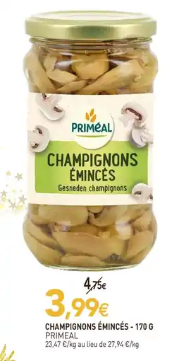 naturéO Primeal champignons émincés - 170 g offre