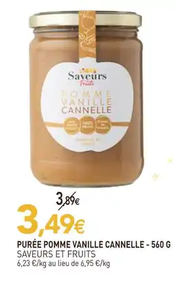 naturéO Saveurs et fruits purée pomme vanille cannelle offre