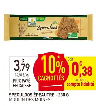 naturéO Moulin des moines speculoos épeautre offre