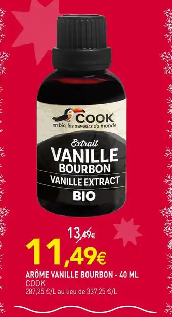 naturéO Cook arôme vanille bourbon - 40 ml offre