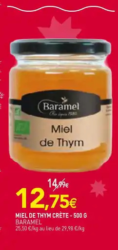 naturéO Baramel miel de thym crète - 500 g offre