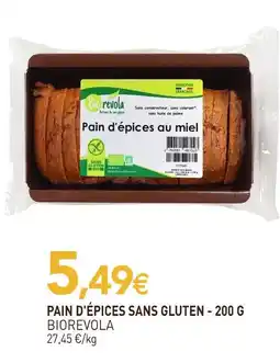 naturéO Biorevola pain d'épices sans gluten - 200 g offre