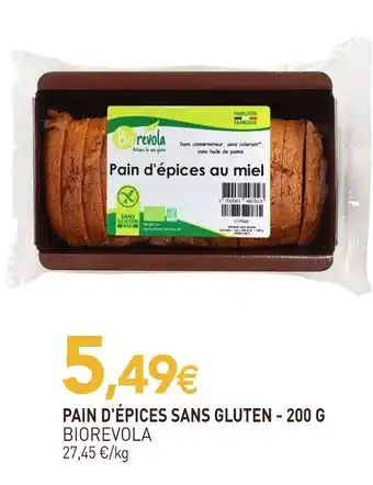naturéO Biorevola pain d'épices sans gluten - 200 g offre